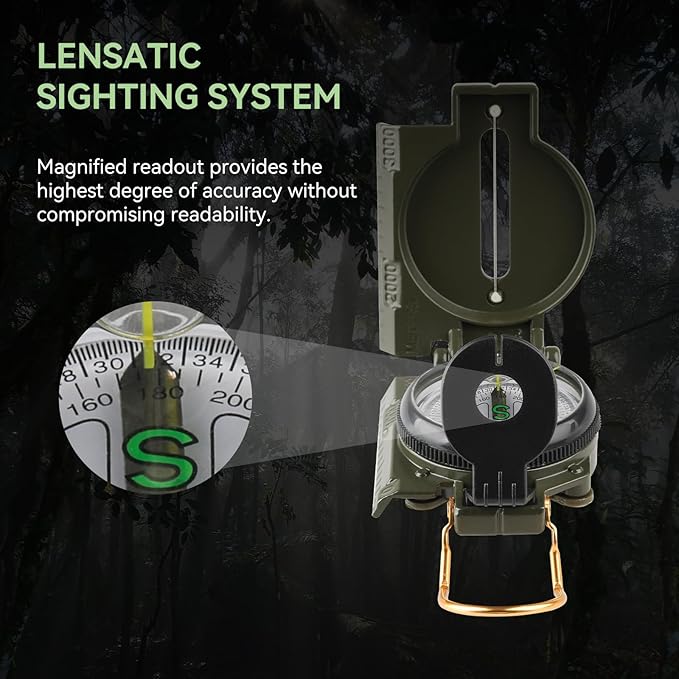 Compass Hiking Survival, Wilderness Survival Compass for Kids- Magnetic Gear Set Navigation Map- Backpacking Camping Hunting Survival