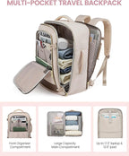 LOVEVOOK Travel Backpack for Women, 40L Carry On Backpack for Airplanes, Personal Item Bag for Airlines Fits 17 inch Laptop, TSA Approved Luggage with 3 Packing Cubes,Waterproof Weekender Gym Backpack