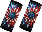BIGCARJOB Sunflower Flags Luggage Handle Cover Set for Suitcase, 2 Pcs Universal Luggage ID Tags Door Handle Protection Sleeve Cover Identifier Travel Bag Wraps Travel Accessories