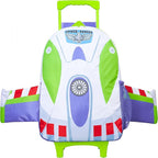 Disney Toy Story 2-in-1 Buzz Lightyear Carry On Luggage 18” Rolling Kids Mini Suitcase with Wheels & Handle 16L, Lightweight Travel Bag Gifts for Kids