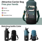 DYSANKY Insulated Water Bottle | Thickened Stainless Steel for Gym and Hiking with Straw, Carrier Bag, Handle Strap | BPA-Free 87 oz