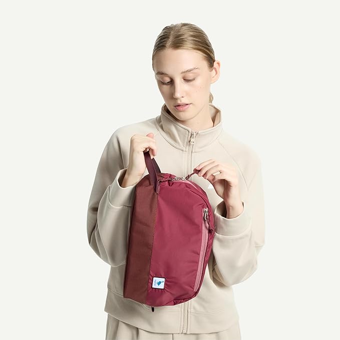 Travel Toiletry Bag For Women, 8L Large Packing Cube with Waterproof TPU Wet/Dry Compartment