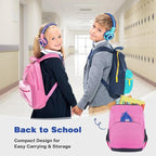 SIMOLIO Kids Headphones with Cord, 75dB/85dB/94dB Volume Limited Wired Headphones with Mic for Kids/Girls/Boys/Children/Teens/Smartphones/School/Airplane Travel/Tablet (Pink)