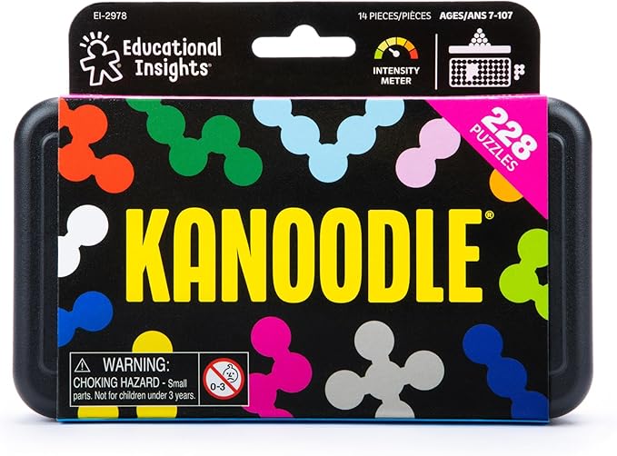 Educational Insights Kanoodle - 3D Brain Teaser Puzzles for Kids, Spatial Puzzle Games for Adults, Teens and Kids, Problem Solving Toys and Logic Puzzles, Single Player Games (Pack of 2)