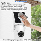 4W Solar Panels for Smart Security Camera, 2-Pack Solar Panels with Micro USB & USB-C Port for DC 5V Outdoor Rechargeable Battery Camera, IP65 Waterproof, 360° Adjustable Security Mount, White