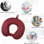 Travel Neck Pillow Memory Foam U Shape Neck Pillow for Travel Pillow Comfortable Head Neck Support Airplane Pillow for Traveling Car Home Office Travel Neck Flight Pillow