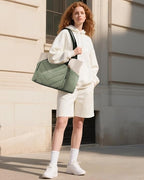 LOVEVOOK Puffer Tote Bag for Women, V-Quilted Puffy Teacher Tote Nurse Bag, Large Shoulder Laptop Purse for Work Travel Gym