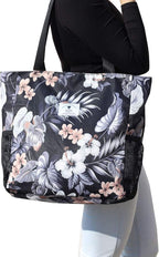 Original Floral Water Resistant Large Tote Bag Shoulder Bag for Gym Beach Travel Daily Bags Upgraded