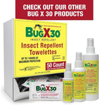 CoreTex Bug X 30 Mosquito, Tick, & Insect Repellent Wipes with 30% DEET - Pack of 25 Single-Use Bug Repellent Wipes for Up to 7 Hours of Reliable Protection Against 12 Types of Biting Insects