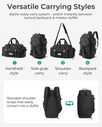 BAGSMART 4-IN-1 Gym Bag for Women Men, TSA Lightweight Duffle Bag for Travel with Shoe Compartment & Wet Pocket, 22L/30L/38L Tactical Backpack with 40oz Water Bottle Holder