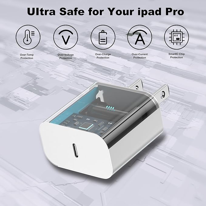 iPhone 17 16 15 Charger Fast Charging,2Pack 20W Apple iPad USB C Wall Chrager Block with 6FT USB C to C Cable for iPhone 17/Pro/Pro Max/17 Air/ 16/16 Pro/16 Pro Max/15/Plus/Pro/Pro Max (White)
