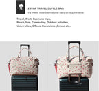 ESVAN Travel Tote Duffel Gym Bag,Weekender Overnight Carry-on Tote Crossbody Bag with Wet Pocket and Trolley Sleeve Upgraded