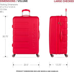 SwissGear 7366 Signature Hardside Expandable Luggage with Spinner Wheels, TSA Lock, Cup-Holder, Red, 2-Piece Set (19/27)