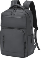 Waterproof Laptop Backpack for Men & Women, Flight Approved Anti-Theft Daypack with 15.6-inch Laptop Sleeve (Gray)