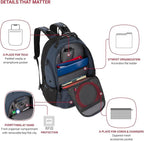 SWISSGEAR 1900 ScanSmart TSA Laptop Backpack Fits 17 Inch Laptop with RFID Protection and Tablet Pocket, Blueberry, 19-Inch