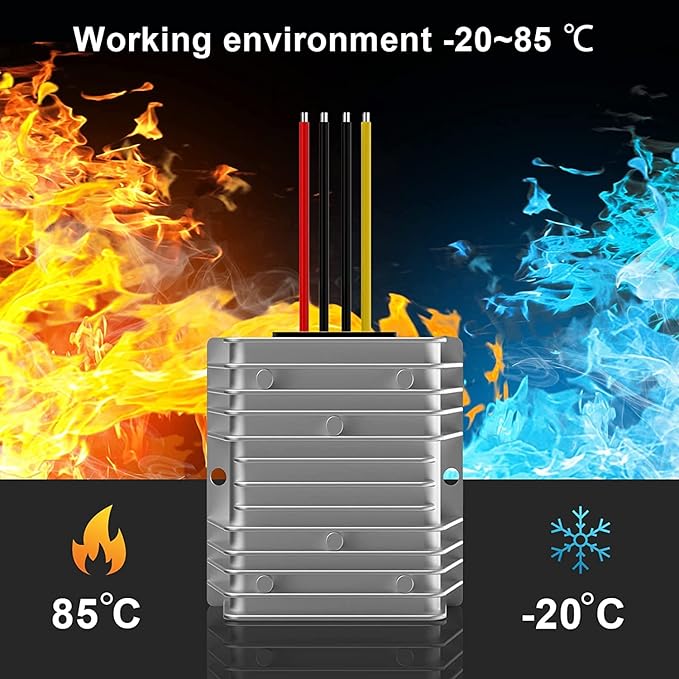 DC 12V Step Up to 24V Boost Converter 20A 480W DC Voltage Regulator Power Converter Waterproof Module Transformer for Golf Cart Club Car