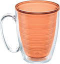 Tervis Clear & Colorful Tabletop Made in USA Double Walled Insulated Tumbler Travel Cup Keeps Drinks Cold & Hot, 16oz Mug, Citrus Sunrise