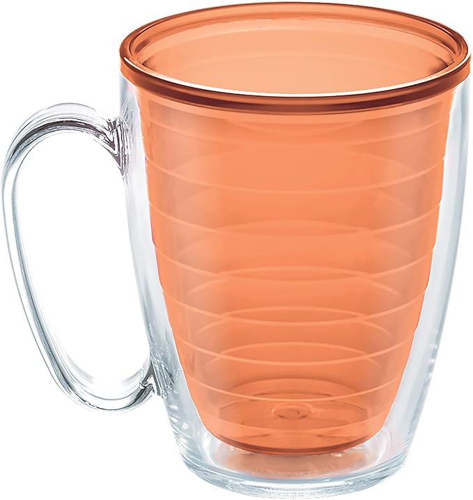 Tervis Clear & Colorful Tabletop - Bright Colors Mug Collection Made in USA Double Walled Insulated Tumbler Travel Cup Keeps Drinks Cold & Hot, 16oz Mug - 4pk, Assorted