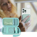 casmilee Case for Anker Magnetic Battery 10,000mAh Foldable Wireless Portable Charger, 633/622/621/321 5,000mAh Power Bank (MagGo) Holder, Storage for Baseus Power Delivery -Case Only (Green, Medium)