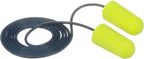 3M Ear Plugs, E-A-Rsoft Yellow Neons 311-4106, Metal Detectable Cord, 200 Pair of Disposable Earplugs, Pairs Wrapped, Regular Size, Corded, 32 NRR, Tapered Cylinder Shape, Slow Recovery Foam