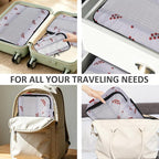 U+U 5 Set Packing Cubes for Travel Essentials Ultralight Luggage Packing Organizers with Laundry Bag and Shoe Bag for Vacation, Business Trip and Camping (Cherry Tomato)
