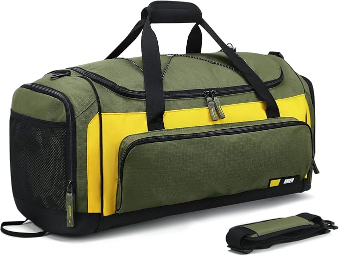 MIER Large Gym Bag for Men Sports Duffle Bag with Shoe Compartment 60L Lightweight Duffel Bags for Workout Fitness Travel