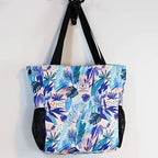 Original Floral Water Resistant Large Tote Bag Shoulder Bag for Gym Beach Travel Daily Bags Upgraded