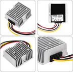 HOMELYLIFE DC Voltage Converter 36V Step Down to 12V 10A 120W Waterproof Voltage Regulator for Golf Cart LED Strip Light Power Supply Transformer