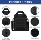 ZHIERNA Tactical Messenger Bag, Tactical Briefcase Laptop Bag Heavy Duty MOLLE Shoulder Pack Handbag for Men(Patch Included)