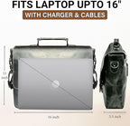RUSTIC TOWN 16" Leather Laptop Messenger Bag for Men - Full Grain Leather Briefcase Computer Satchel Office Crossbody Bag