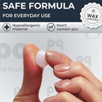 Peace&Quiet PQ Wax Ear Plugs for Sleeping, Swimming - 50 Noise Cancelling Silicone Gel Wax Earplugs, Ear Protection for Sleep and Swim, Soft Pillows with Sound Blocking Level 32Db, (50 Pillows)