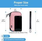 family passport holder for 4 multiple passport bag for travel passport cover rfid blocking for women waterproof wallet with zipper airtag passport case for men (pink with faint patterns)
