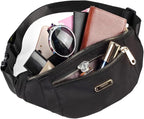 Fanny Pack Waist Pack for Women, Fashion Waist Bag with Adjustable Strap for Travel Sports Running black