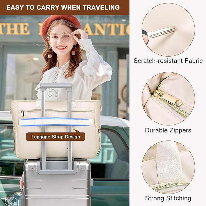 Teacher Tote Bag for Women 15.6in Laptop Bag Work Bags for Women Nurse, Large Utility Shoulder Tote Handbag