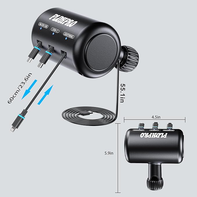Uber Accessories for Car 3 in 1 Backseat Car Charging Station Box, with QC 3.0 Adapter 36W Retractable Multi Devices Car Charger Fast Charge for All Phones | iPhone15/14 | Samsung|Uber Taxi Lyft Turo