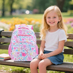 RHCPFOVR Kids Backpack for Girls - Girls Backpack 3-8 Ages Butterfly for Kids 15 Inch School Bookbag for Kindergarten Elementary School Bookbag for Girl 1st 2nd Grade