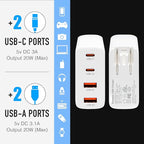 Cruise Approved Power Strip (Royal Caribbean, Disney & More) - Non Surge Charger [2 USB, 2 USB-C] 4-Port Charging Block w/Foldable Plug for iPhone, iPad, Laptops & More - Cruise Ship Essentials 2026