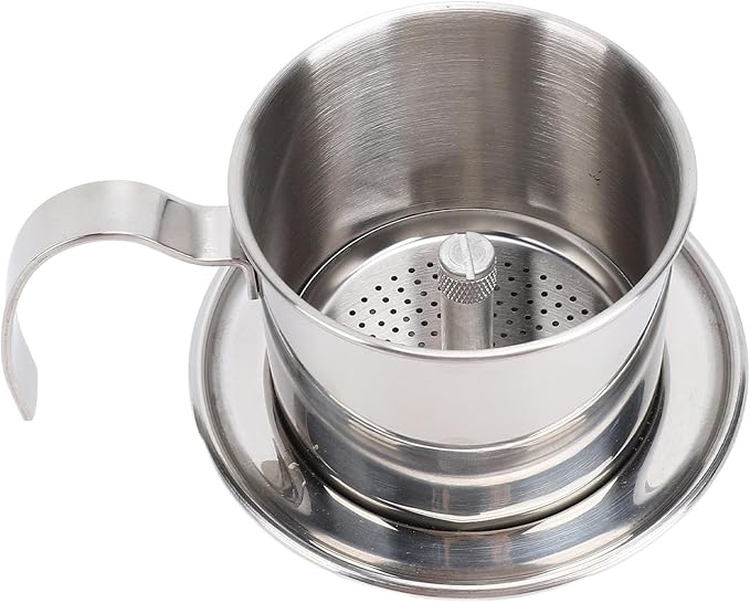 SUNGOOYUE Portable Stainless Steel Drip Maker with Vietnamese Coffee Filter, Handcrafted Manual Brewing for Coffee Connoisseurs, 200ml Capacity