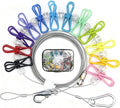 Retractable Portable Clothesline for Travel - Holds 30 lbs Without Sagging，3-12Ft Adjustable，with 12 Clothes Clips，Outdoor Camping Essentials (Colors)