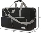 Lucky Travel Duffel Bags 85L, Gym Bag, Travel Bag & Large Duffle Bag for Men, Foldable Overnight Weekender Bags for Women & Men with Adjustable Shoulder Strap, Black