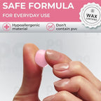 Peace&Quiet | PQ Silicone Ear Plugs for Sleeping - 15 Wax Earplugs for Sleep and Swimming, Soft Ear Covers for Sleeping, Wax Ear Plugs Noise Cancelling 32Db, Pink