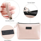 Cosmetic Bags for Women Small Makeup Bag for Purse Pu Leather Makeup Pouch Travel Makeup Bag with Zipper Make Up Bag for Travelling
