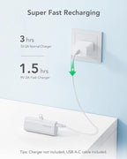 charmast Small Portable Charger for iPhone, Ultra-Compact 20W PD Fast Charging Power Bank 5000mAh, Mini Battery Pack for iPhone 14/14 Pro Max/13/13 Pro Max/12/12 Pro Max/11/XR/X/8/7/6 etc