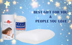 ProComf Travel and Camping Mate/Baby/Kid's/Teen's/Adult's Memory Foam Pillow (Snow White with Covers)