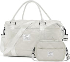 HYC00 Travel Duffel Bag,Carry-on Overnight Weekender Bags for Women,Sports Tote Gym Bag with Wet Pocket