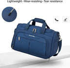 Hanke Small Travel Duffel Bag, Under Seat Carry On Personal Item Bag with 11 Pockets, Lightweight Water Resistant Foldable Weekender Bag with Trolley Sleeve for Travel Gym Daily Use（Blue）
