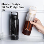 Cold Brew Coffee Maker 15oz, Iced Coffee Maker with Fine Mesh Filter,Cold Brew Travel Cup,Leakproof and Portable Lid (Black)
