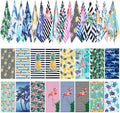 Redbaker 16 Packs 72 x 36 Inches Oversized Mixed Style Beach Towel Bulk Extra Large Pool Towels Set Microfiber Quick Dry Swim Towel Blanket for Women Men Adult Bath Travel(Fresh Colors)