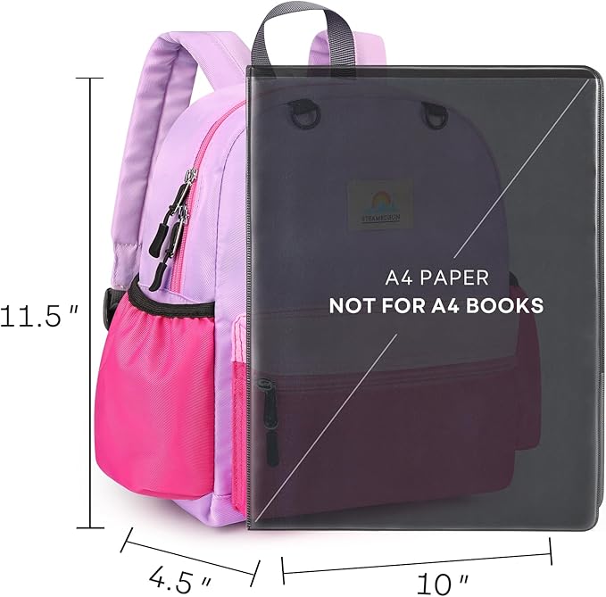 STEAMEDBUN Toddler Backpack for Girls 2-4: Kids Backpack Boys Girls - Preschool Kindergarten Daycare Backpacks - 12 inch