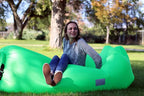 WEKAPO Inflatable Couch Air Lounger Chair - Camping & Beach Accessories, Portable Blow up Sofa for Hiking, Lawn, Indoor/Outdoor Movies & Music Festivals. Lightweight and Easy to Set Up Air Hammock